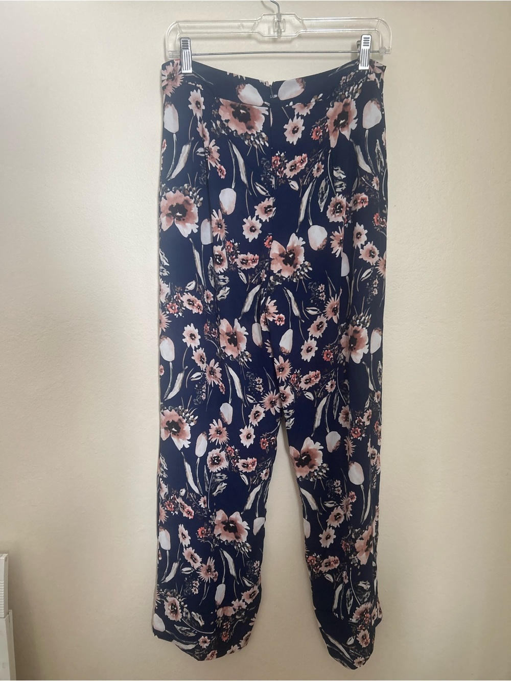 Leith Floral Navy Pants Medium